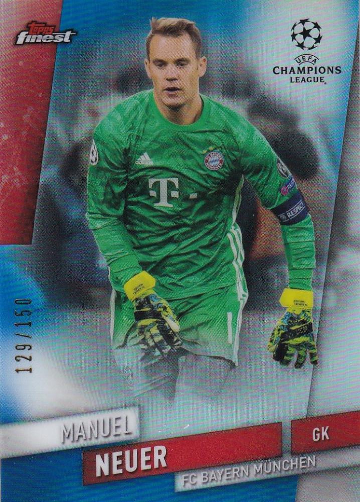 2019-20 Topps Finest UEFA Champions League MANUEL NEUER Blue Refractor 150枚限定