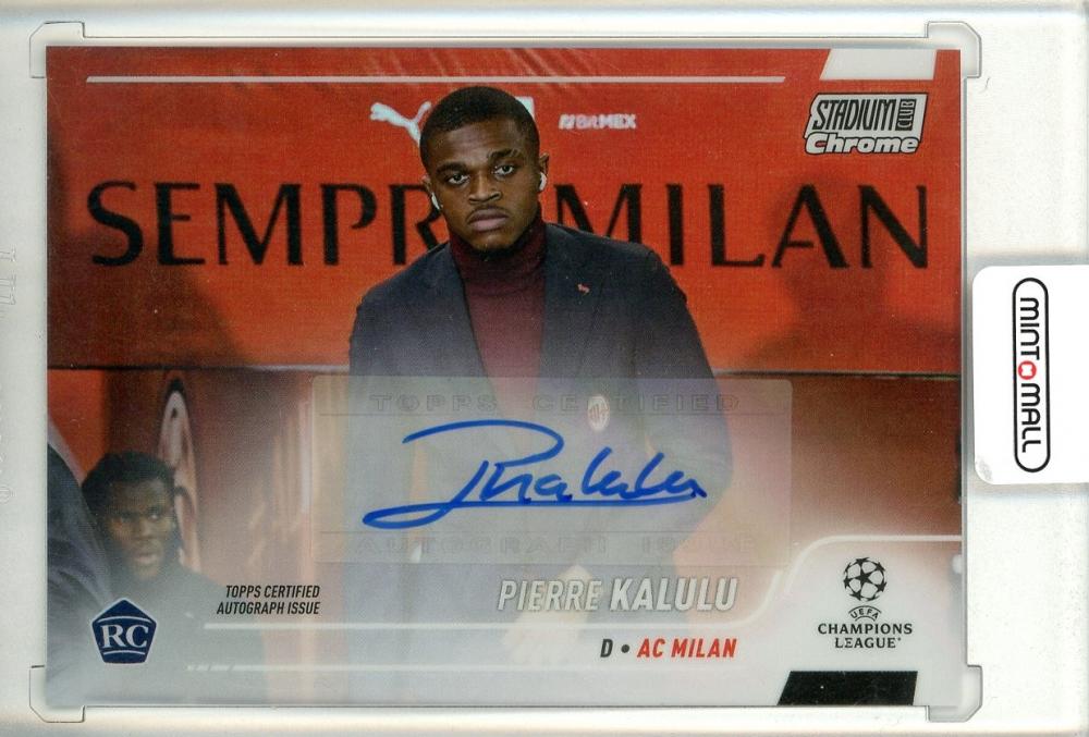 定番正規品ピエール・カルル 2021-22 Topps Chrome UEFA Champions League Pierre Kalulu AC Milan Refractor RC Auto 直筆サイン ルーキーカード その他