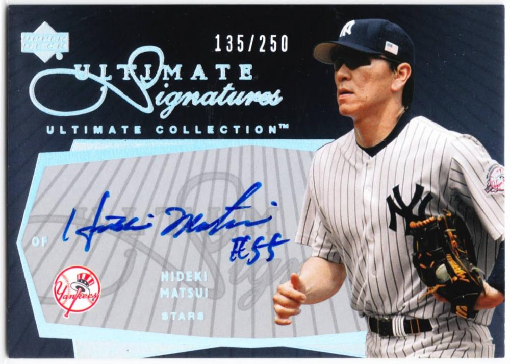 2003 Upper Deck Ultimate Collection Ultimate Signatures Hideki Matui 直筆サインカード 250枚限定