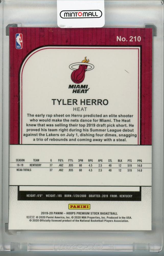 ミントモール Mint 浦和店 2019 20 Panini Hoops Premium Stock Miami Heat Tyler Herro Base 2679