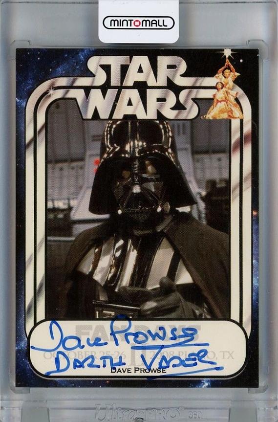 ダース・ベイダー STAR WARS 限定 DAVE PROWSE as DARTH VADER 直筆 