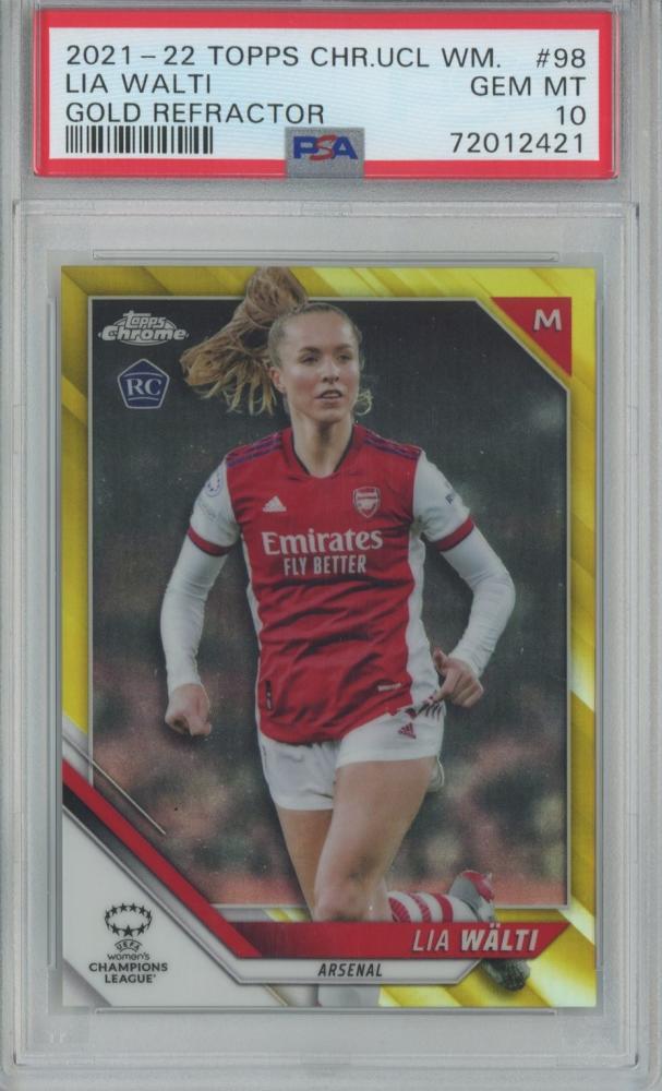 Mint Topps Chrome Uefa Womens Champions League Soccer Lia Walti Gold