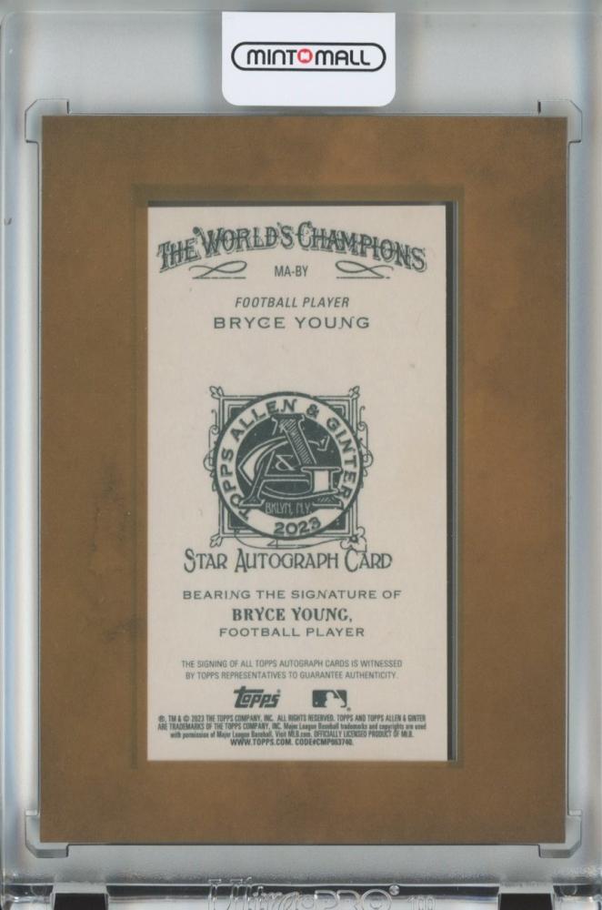 topps Allen \u0026Ginter Bryce Youngサインカードアメリカン