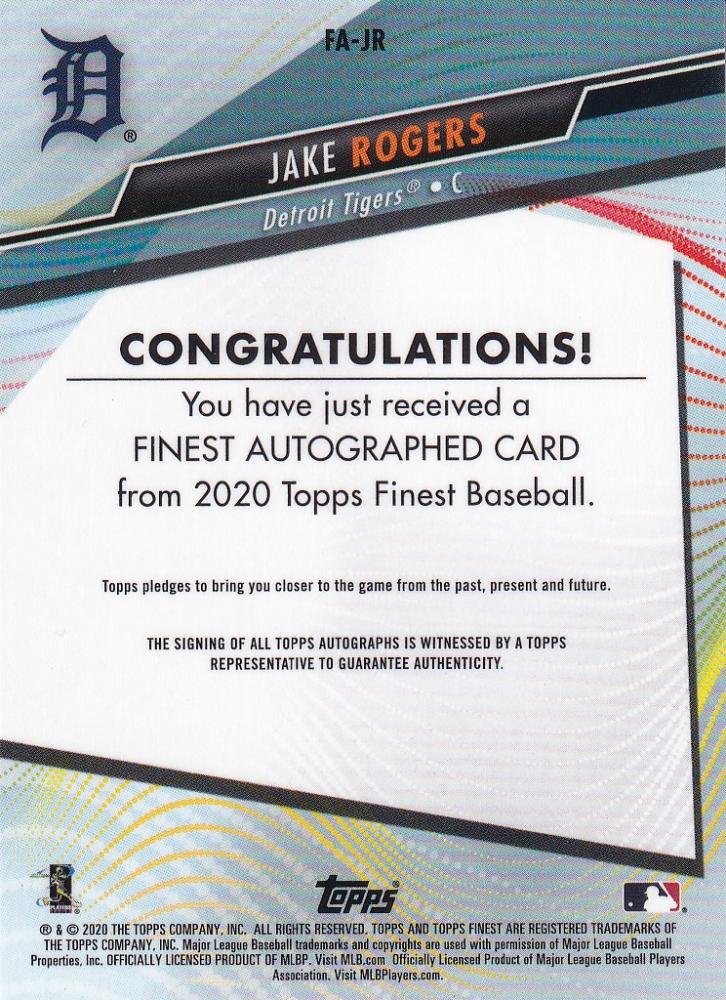 Jake Rogers #198 Topps 2022 Baseball Card (Detroit Tigers) LN