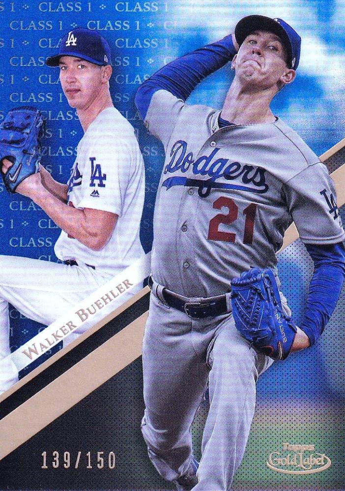 ミントモール Mint 浦和店 19 Topps Gold Label Los Angeles Dodgers Walker Buehler Base Class 1 Blue パラレル版 139 150