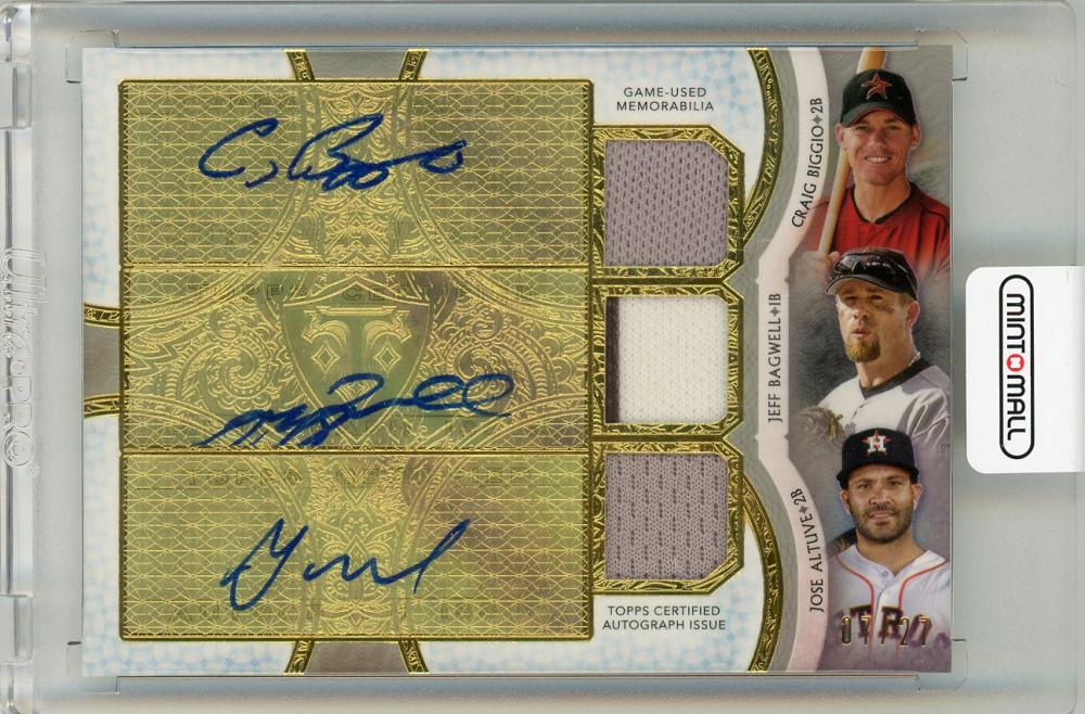 Jeff Bagwell バグウェル MLB topps Auto 直筆サイン