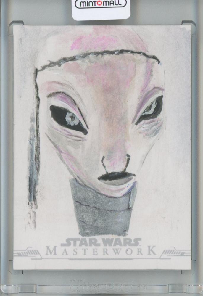 最高品質Topps Starwars Masterwork sketchcard Roonie Crowther その他