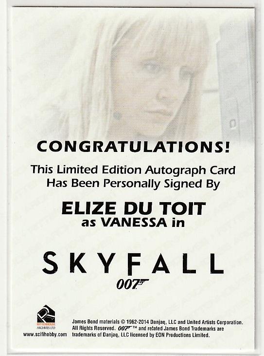 日本製在庫直筆サイン■2014 RITTENHOUSE 007 JAMES BOND ARCHIVES WOMAN OF JAMES BOND■SOPHIE MARCEAU AUTO■AUTOGRAPH ま行