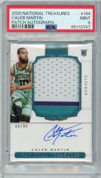 2020-21 PANINI National Treasures Caleb Martin Rookie Patch Autograph #144 99枚限定【69/99】【PSA9】《MINT》Charlotte Hornets