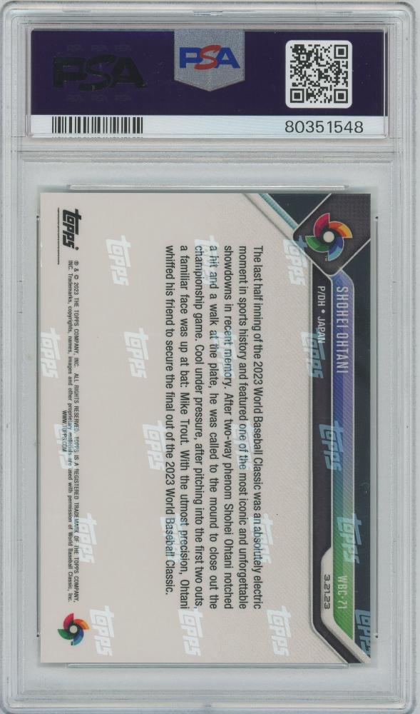 売り出し値下 PSA 9 2023 Topps WBC 侍ジャパン 大谷翔平 カード