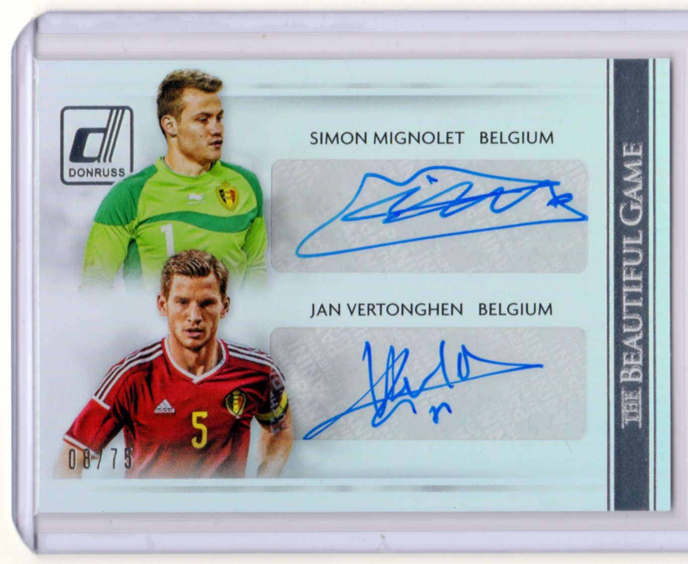 ミントモール Mint 福岡店 15 Panini Donruss Mignolet Vertonghen ミニョレ フェルトンゲン コンボ直筆サインカード Combo 8 75