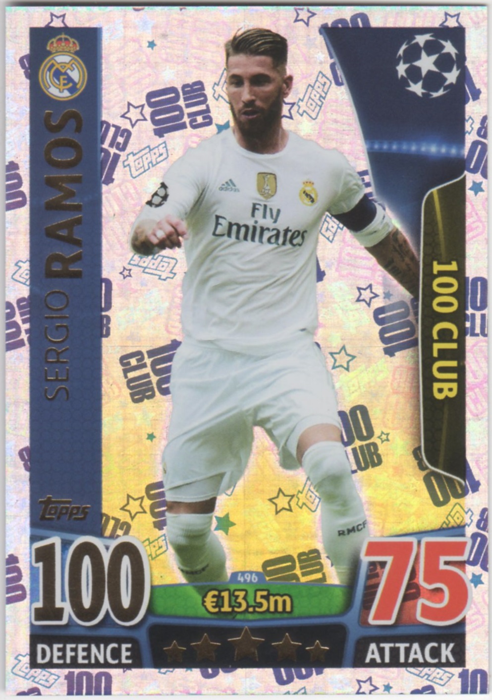 ミントモール Mint 横浜店 15 16 Topps Uefa Champions League Match Attax セルヒオ ラモス レアル マドリード 100クラブカード